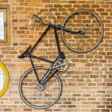 The bike on the wall