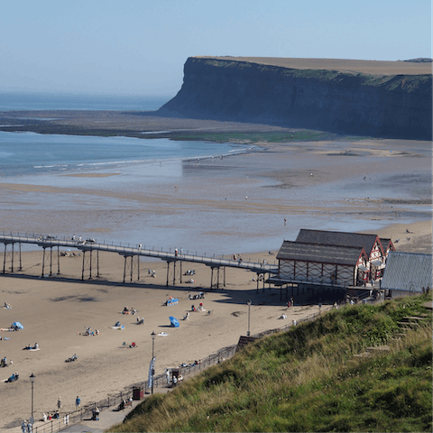 Hit the surf –⁠ Saltburn's beach is just six minutes from your door