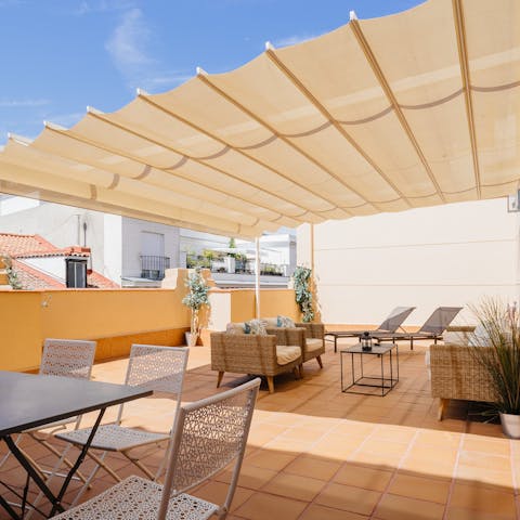 The stunning roof terrace