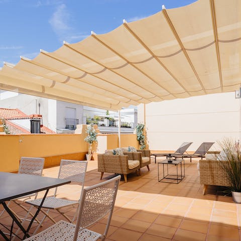 The stunning roof terrace