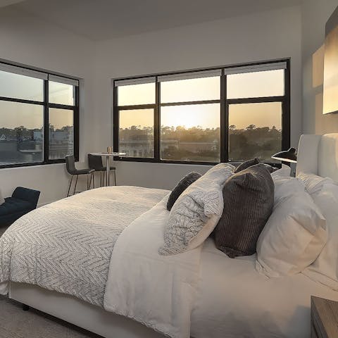 Watch the sunset over the bay from the master bedroom