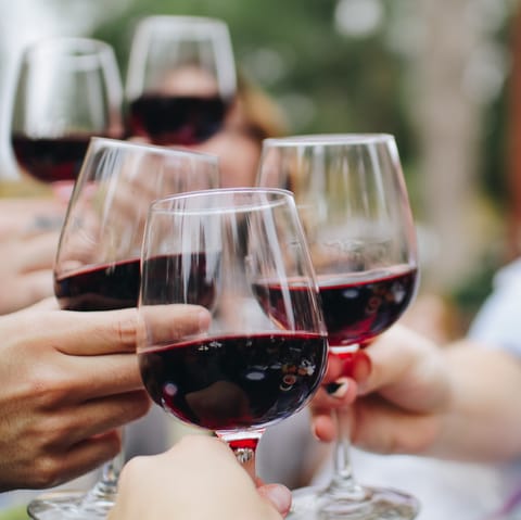 Take advantage of the complimentary wine tasting passes and enjoy a drink in the California sun