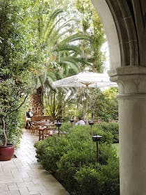 Take in a delicious meal Chateau Marmont