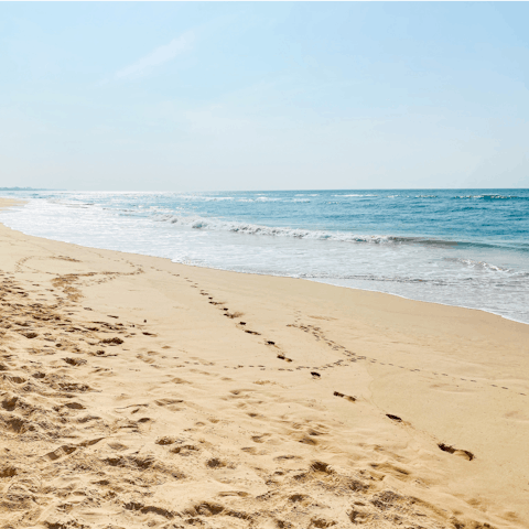Stroll barefoot along Abimanagama Beach, just a short walk away