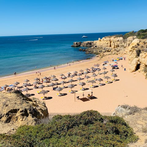 Explore the sandy beaches and coves of the southern Algarve coast