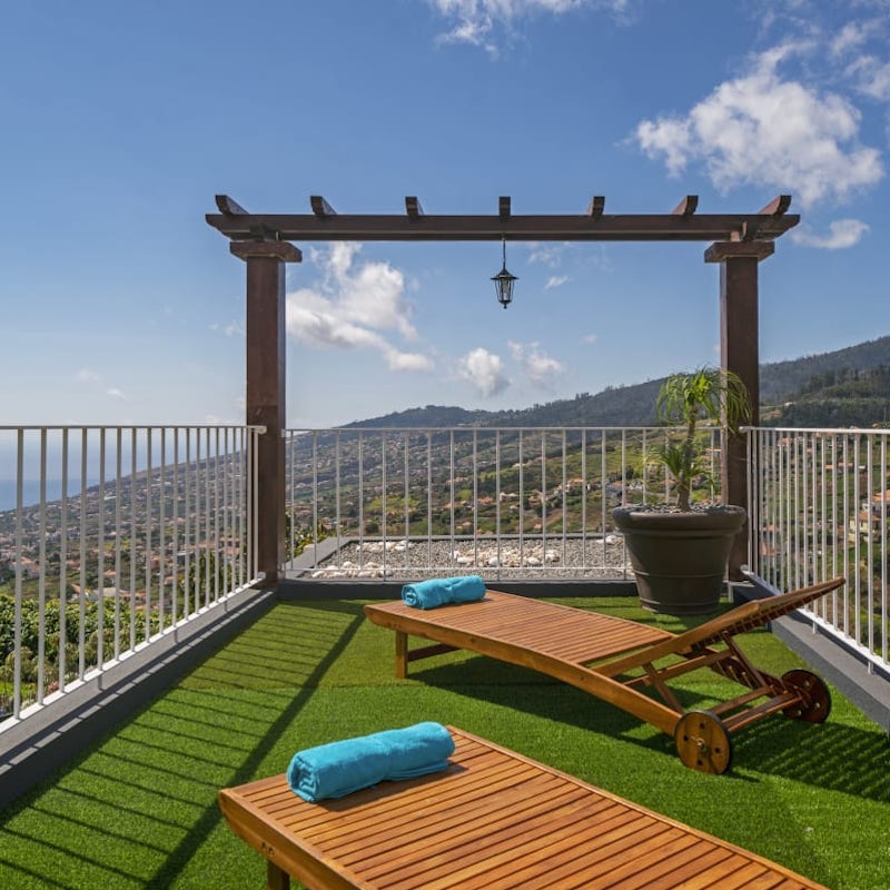 Spend the day sunbathing on the lounge chairs