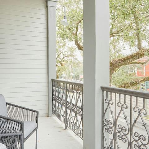 Spend blissful mornings sipping coffee from the private balcony
