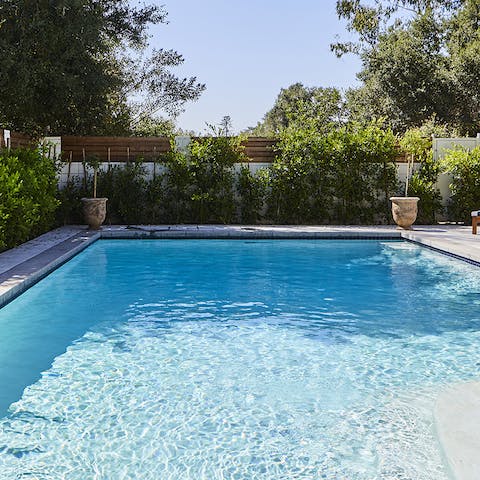 Take a dip in the private pool