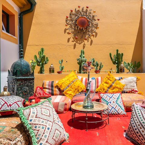 Crash out on one of the many riad-inspired terraces