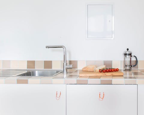 A stylish and minimalist kitchen