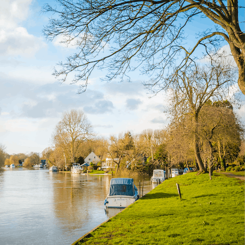 Go for an afternoon stroll along the River Thames, just a stone's throw from your home