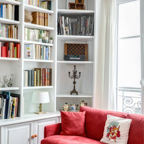 Curl up with a book in the reading nook flooded with natural light