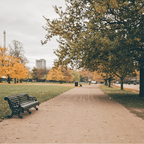 Visit Hyde Park to stroll through nature and enjoy outdoor activities