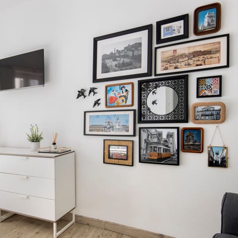 Take in the eclectic prints gallery wall