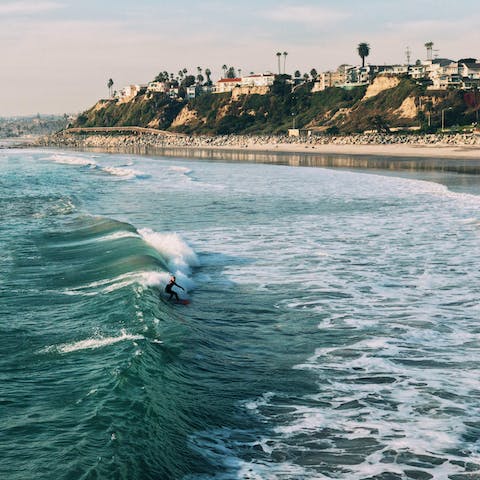 Test your mettle at some of SoCal's best surf breaks, just a few minutes away