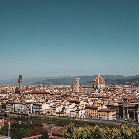 Take in the stunning view of Florence from Piazzale Michelangelo