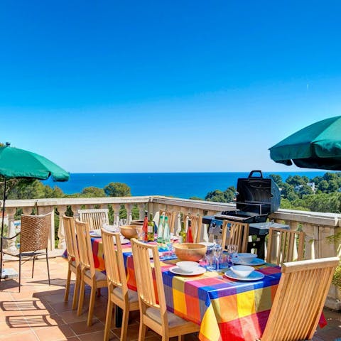 Throw some pincho ribs on the barbecue and dine with sea views