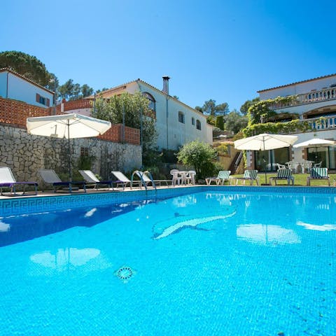 Soak up that vitamin D by the private pool after a morning swim