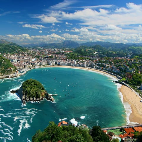 Fall in love with beautiful San Sebastián and its beaches, Old Town, cultural sights, and unique cuisine