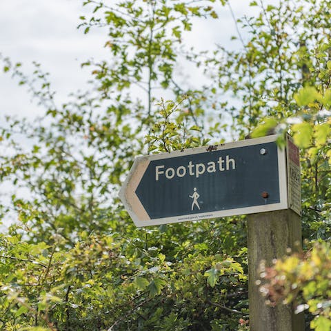 Enjoy countryside walks around the Garden of Kent – there’s footpaths a plenty close by
