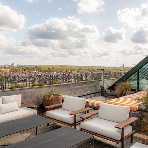 Find the perfect spot to watch the sun set from the roof terrace