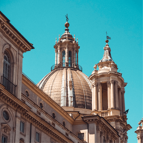 Wander to the ancient Piazza Navona for some prime people-waching