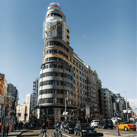 Hit the shops at Gran Via – it's eleven minutes away on foot