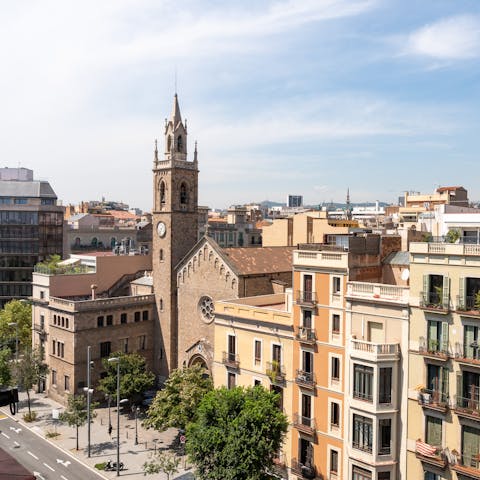 Take in the views of the Eixample, with it's elegant Modernist buildings