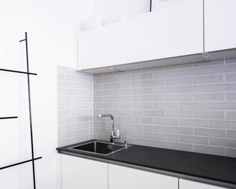 A sleek and minimalist kitchen