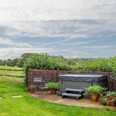 Spend an afternoon soaking in the hot tub