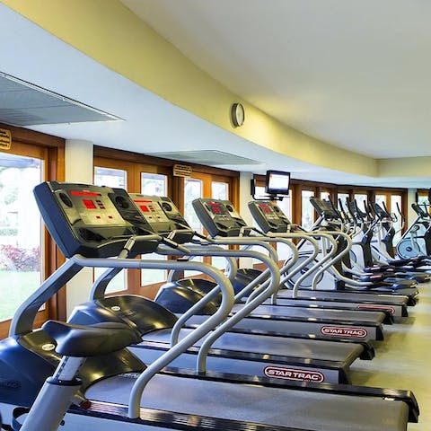 Start your days with a workout in the on-site gym