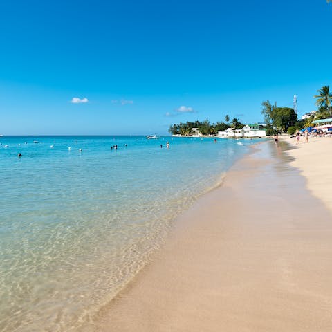 Snorkel in the clear waters of Mullins Bay—just a five minute drive from your home