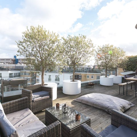 spacious roof terrace