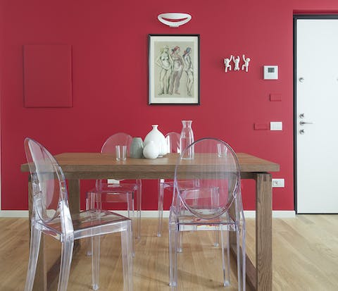 The acrylic Kartell chairs