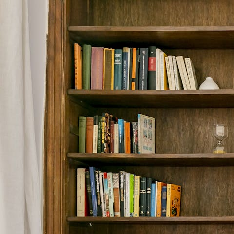 The antique bookcase