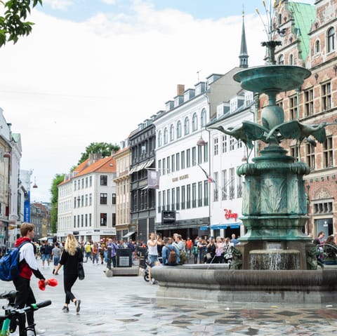 Witness every fashion style on Stroget, just a four minute walk away