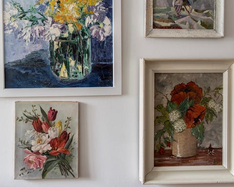 All of the flower paintings