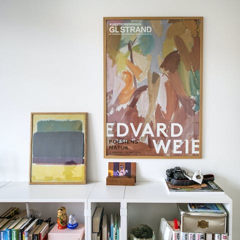 A collection of exhibition posters