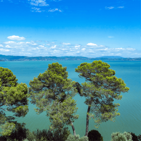 Drive down to the picturesque Lake Trasimeno and enjoy its unspoiled nature