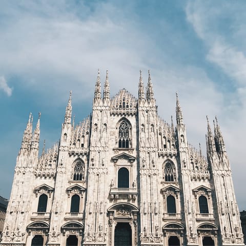 Take the short ten-minute Metro ride to the iconic Duomo di Milano