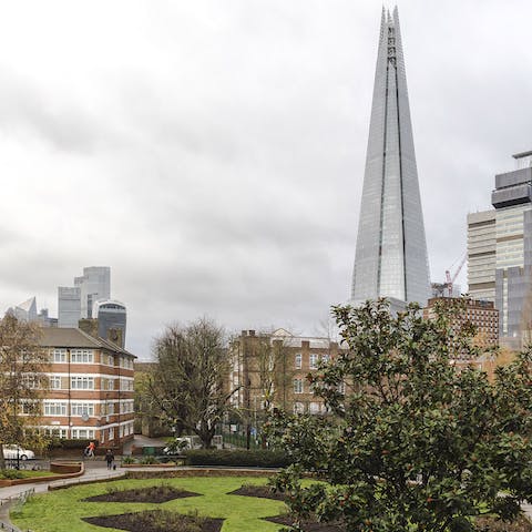 Wake up to impressive views of The Shard from the home