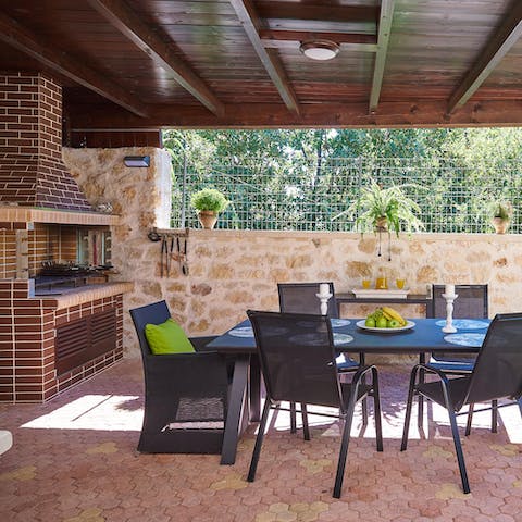 Fire up the built-in barbecue and dine alfresco on the terrace