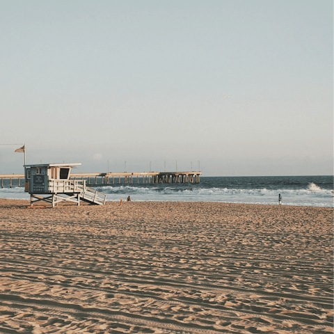 Meander down to Venice Beach on a summer's day, just five minutes away