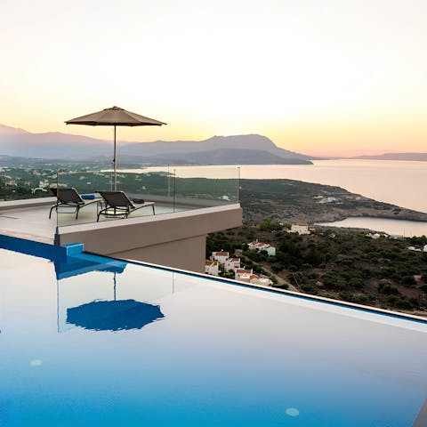 Admire the sea vistas from the infinity pool