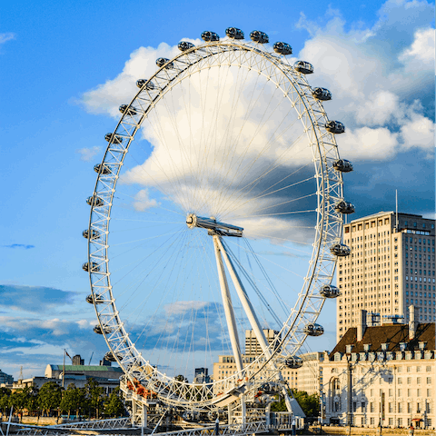 Stroll down to the famous London Eye and see some of the best views in the city