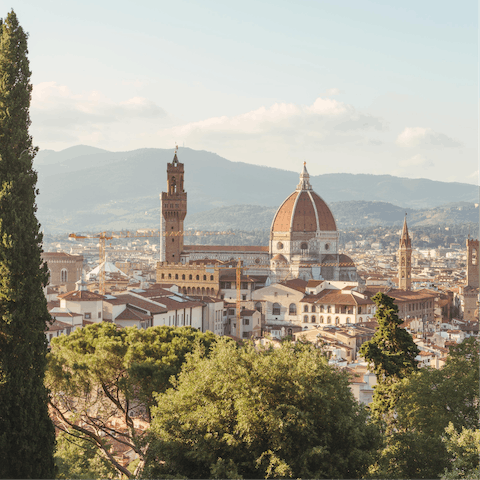 Venture to the cradle of the Renaissance, Florence is approximately 85km away