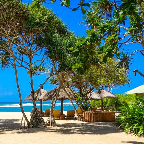 Head over to the nearby Seminyak Beach – only 750 yards away