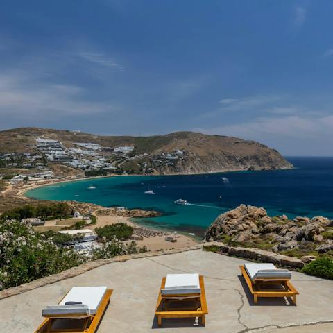 Admire the stunning sea views from your sun lounger