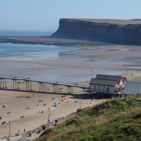 Explore the Victorian spa town of Saltburn-by-the-Sea, including its 208-metre long pier 