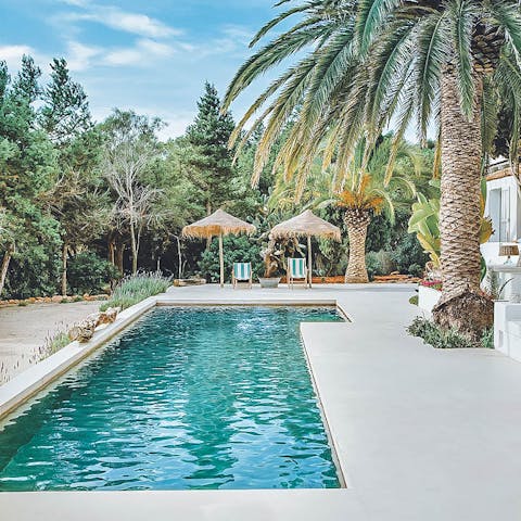 Enjoy the tropical vibes on the private pool deck